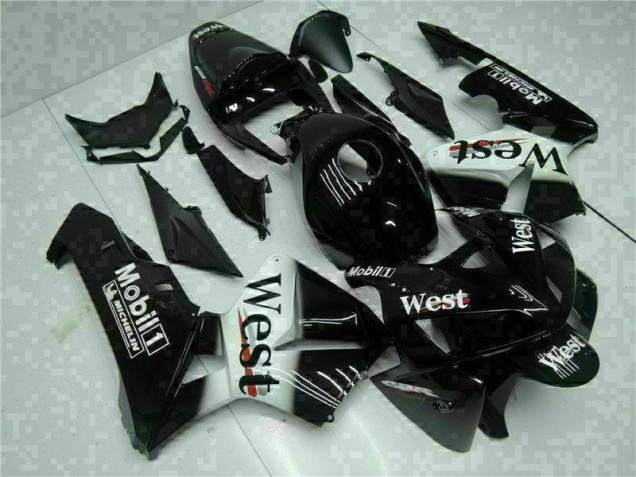 Black West 2005-2006 CBR600RR Motorcycle Fairings Black West 2005-2006 CBR600RR Motorcycle Fairings
