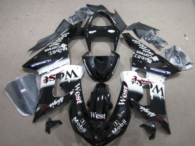 Black West Mobil Ninja 636 2005-2006 ZX6R Motorcycle Fairings Black West Mobil Ninja 636 2005-2006 ZX6R Motorcycle Fairings