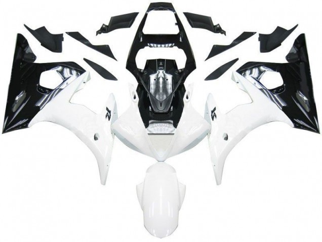 Black White 2003-2005 YZF R6 Motorcycle Fairings Black White 2003-2005 YZF R6 Motorcycle Fairings