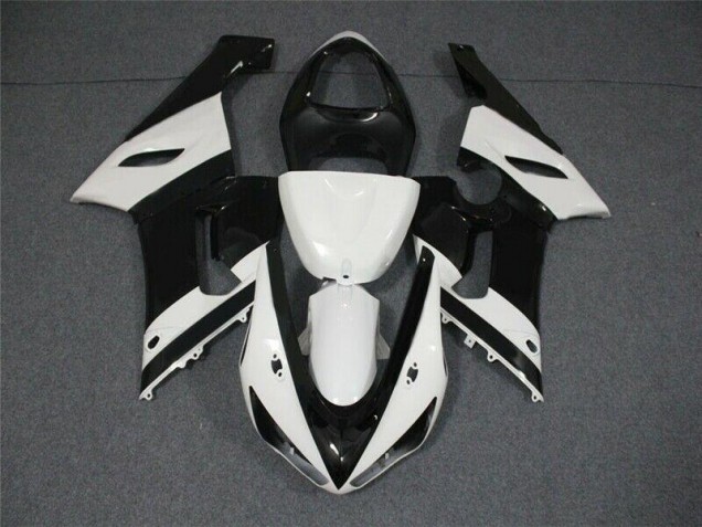 Black White 2005-2006 ZX6R Motorcycle Fairing Black White 2005-2006 ZX6R Motorcycle Fairing
