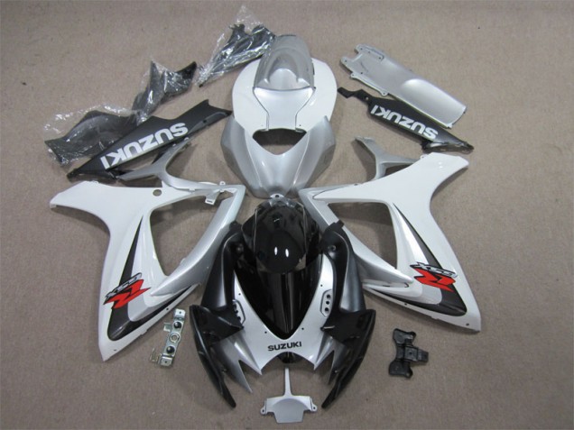 Black White 2006-2007 GSXR 600 Motorcycle Fairings Black White 2006-2007 GSXR 600 Motorcycle Fairings