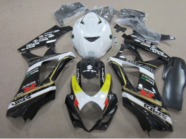 Black White 2007-2008 GSXR 1000 Motorcycle Fairings