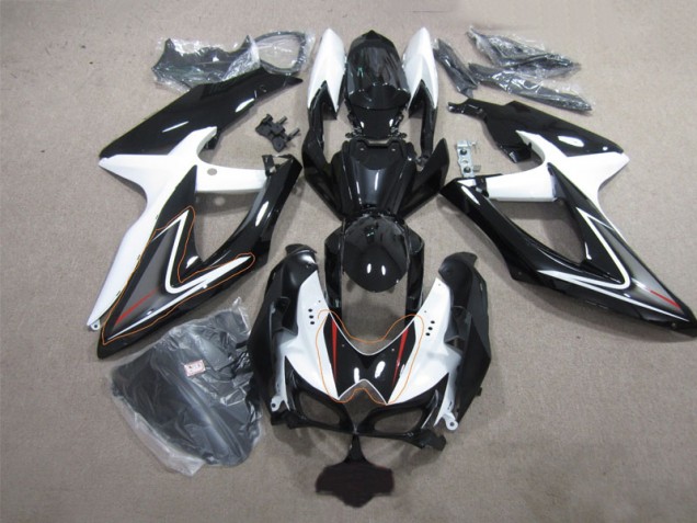 Black White 2008-2010 GSXR 600 Motorcycle Fairing Black White 2008-2010 GSXR 600 Motorcycle Fairing