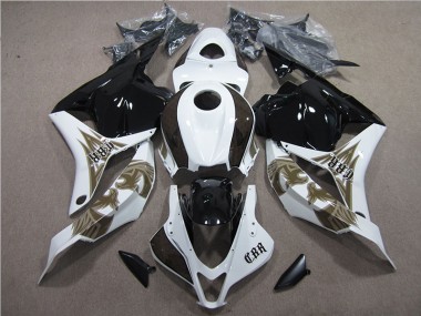 Black White 2009-2012 CBR600RR Motorcycle Fairings