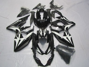 Black White 2009-2016 GSXR 1000 Motorcycle Fairing