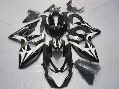 Black White 2009-2016 GSXR 1000 Motorcycle Fairings