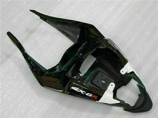 Black White 3M Touch4 2009-2012 ZX6R Motorcycle Fairings Black White 3M Touch4 2009-2012 ZX6R Motorcycle Fairings
