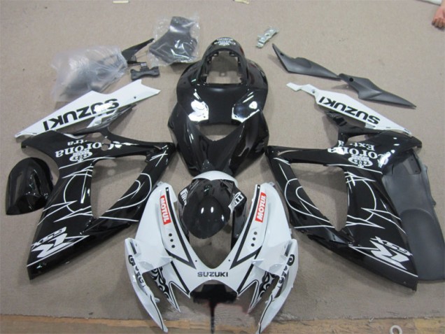 Black White Corona Extra Motul 2006-2007 GSXR 600 Motorcycle Fairings Black White Corona Extra Motul 2006-2007 GSXR 600 Motorcycle Fairings