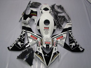 Black White Denso Playboy 2008-2011 CBR1000RR Motorcycle Fairings