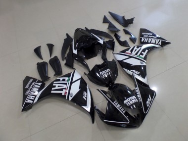 Black White Fiat 2012-2014 YZF R1 Motorcycle Fairings