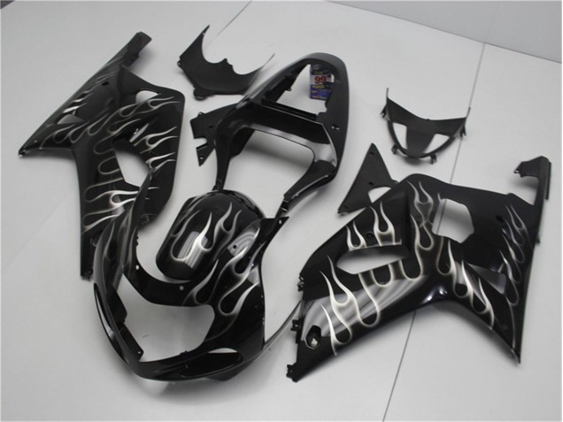 Black White Flame 2001-2003 GSXR 600/750 Motorcycle Fairings Black White Flame 2001-2003 GSXR 600/750 Motorcycle Fairings