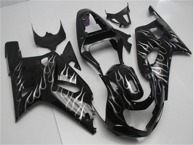 Black White Flame 2001-2003 GSXR 600/750 Motorcycle Fairings Black White Flame 2001-2003 GSXR 600/750 Motorcycle Fairings