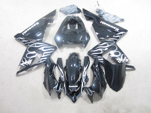 Black White Flame 2003-2005 ZX10R Motorcycle Fairings Black White Flame 2003-2005 ZX10R Motorcycle Fairings