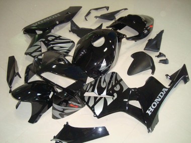 Black White Flame 2005-2006 CBR600RR Motorcycle Fairings