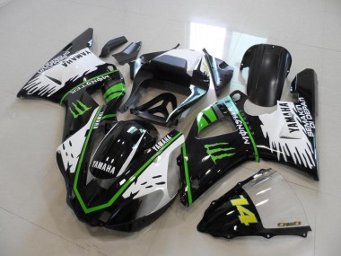 Black White Green Monster 2000-2001 YZF R1 Motorcycle Fairings