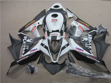 Black White HRC 2007-2008 CBR600RR Motorcycle Fairings
