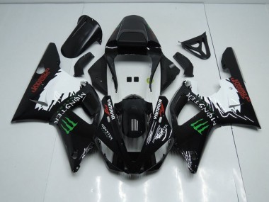 Black White Monster 2000-2001 YZF R1 Motorcycle Fairings