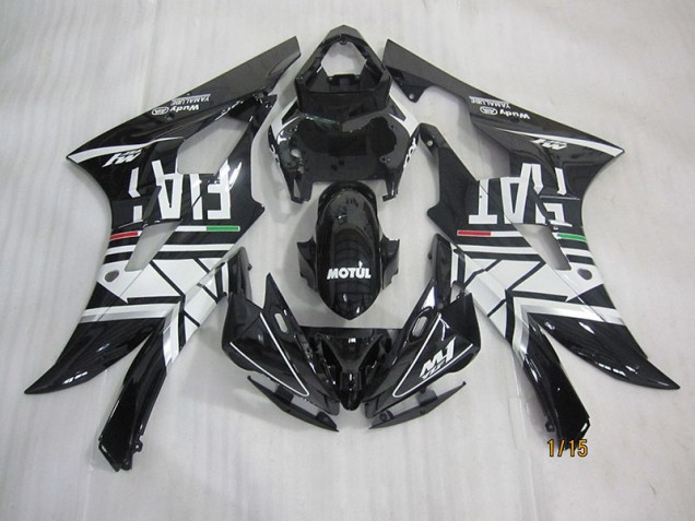 Black White Motul Fiat 2006-2007 YZF R6 Motorcycle Fairings Black White Motul Fiat 2006-2007 YZF R6 Motorcycle Fairings