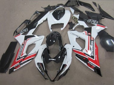 Black White Red 2005-2006 GSXR 1000 Motorcycle Fairings