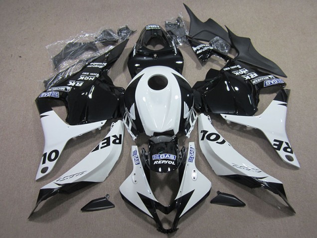 Black White Repsol 2009-2012 CBR600RR Motorcycle Fairings Black White Repsol 2009-2012 CBR600RR Motorcycle Fairings