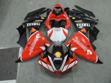 Black White Santander Red 2009-2011 YZF R1 Motorcycle Fairings