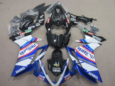 Black White Sterilgarda 2007-2008 YZF R1 Motorcycle Fairings