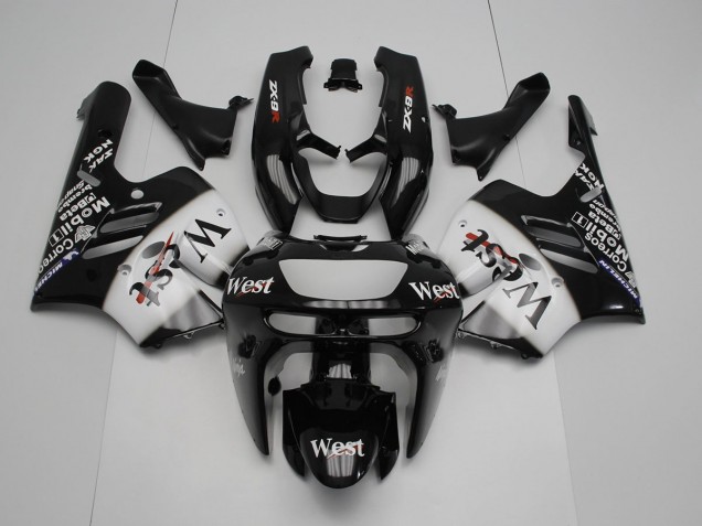 Black White West 1994-1997 ZX9R Motorcycle Fairings Black White West 1994-1997 ZX9R Motorcycle Fairings