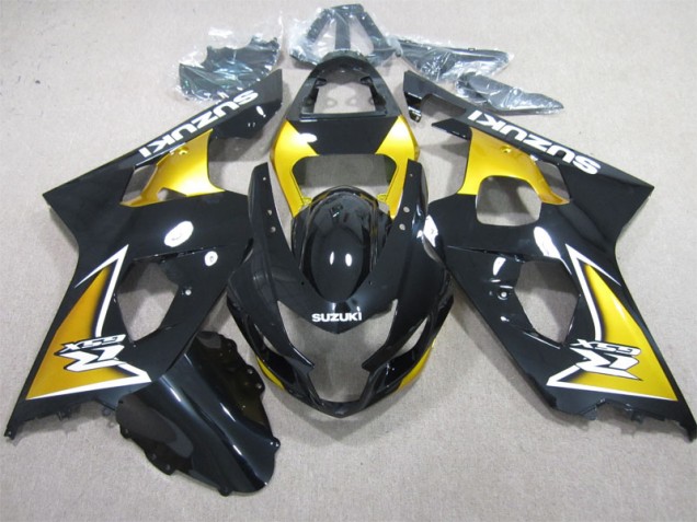 Black Yellow 2004-2005 GSXR 600 Motorcycle Fairings Black Yellow 2004-2005 GSXR 600 Motorcycle Fairings