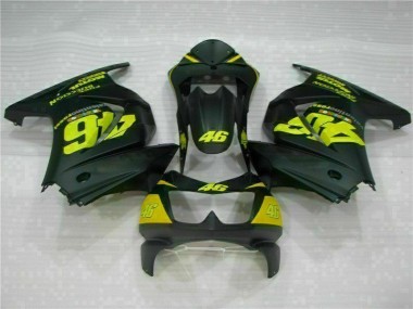 Black Yellow 46 2008-2012 EX250 Motorcycle Fairings