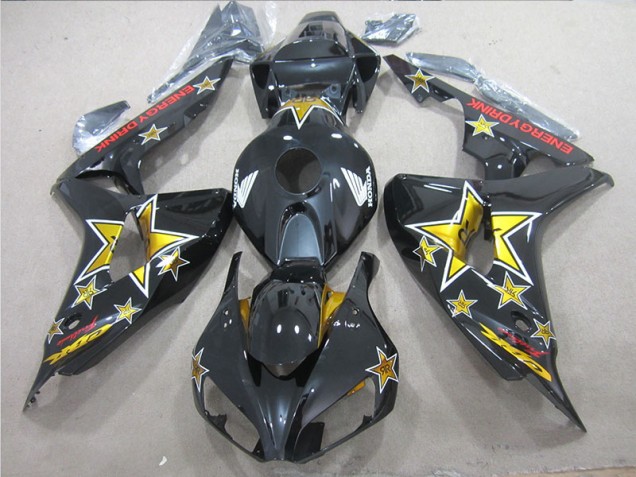 Black Yellow ENERGY DRINK 2006-2007 CBR1000RR Motorcycle Fairings