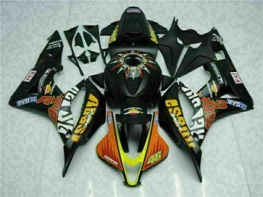 Black Yellow Repsol 46 2007-2008 CBR600RR Motorcycle Fairings
