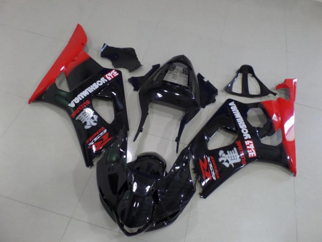 Black and Red 2003-2004 GSXR 1000 Motorcycle Fairings Black and Red 2003-2004 GSXR 1000 Motorcycle Fairings