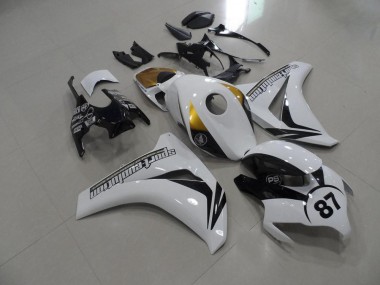 Black and White and Gold 2008-2011 CBR1000RR Motorcycle Fairings