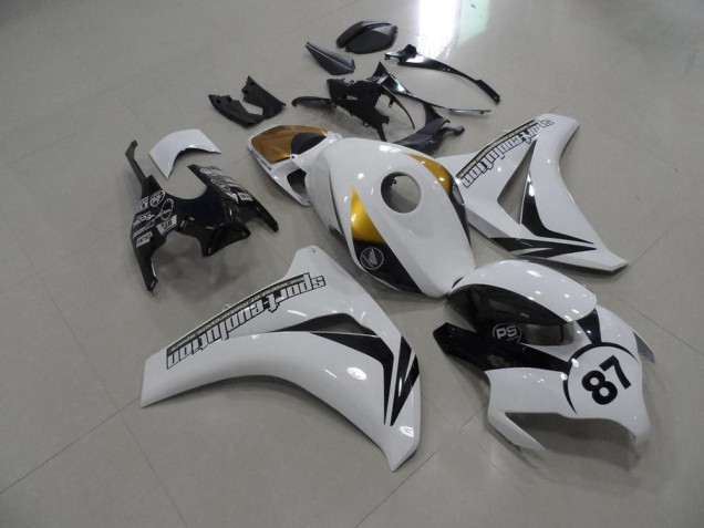 Black and White and Gold 2008-2011 CBR1000RR Motorcycle Fairings