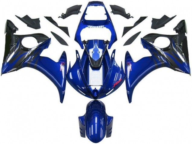 Blue Black 2003-2005 YZF R6 Motorcycle Fairings Blue Black 2003-2005 YZF R6 Motorcycle Fairings