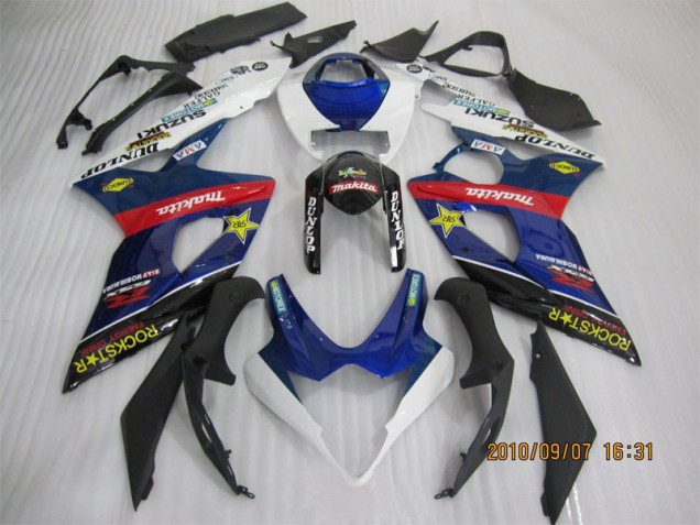 Blue Black Rockstar 2005-2006 GSXR 1000 Motorcycle Fairings Blue Black Rockstar 2005-2006 GSXR 1000 Motorcycle Fairings