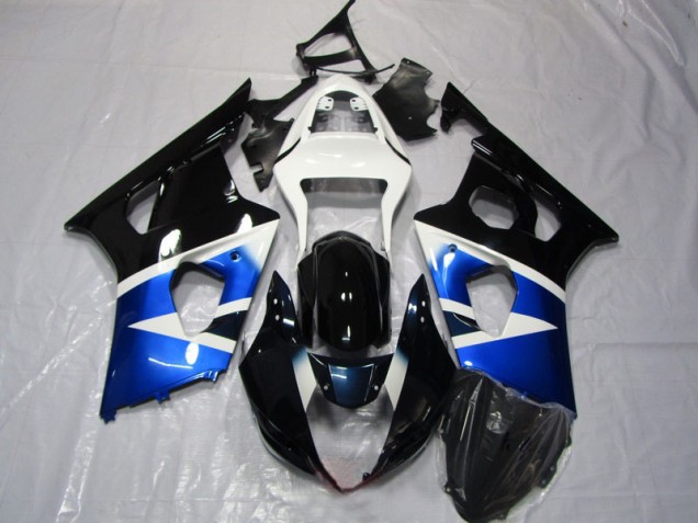 Blue Black White 2003-2004 GSXR 1000 Motorcycle Fairings Blue Black White 2003-2004 GSXR 1000 Motorcycle Fairings