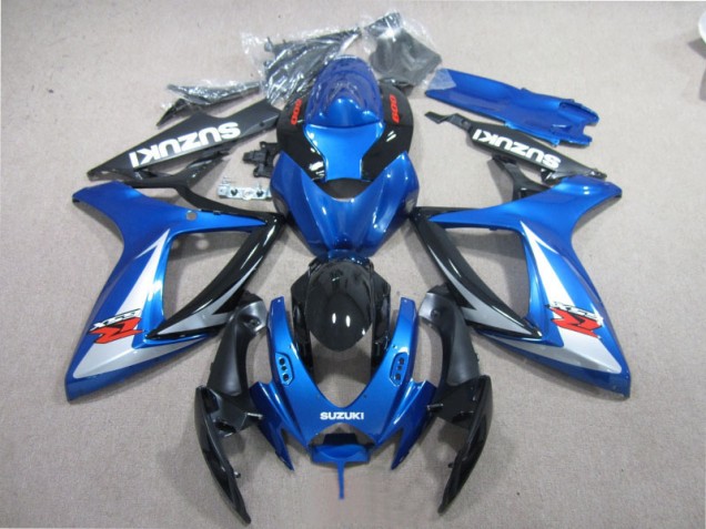 Blue Black White 2006-2007 GSXR 600 Motorcycle Fairings Blue Black White 2006-2007 GSXR 600 Motorcycle Fairings