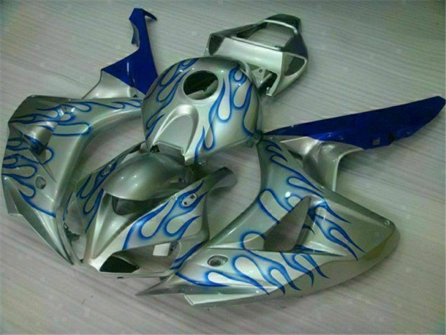 Blue Flame Silver 2006-2007 CBR1000RR Motorcycle Fairings Blue Flame Silver 2006-2007 CBR1000RR Motorcycle Fairings