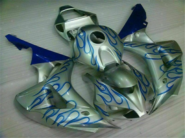 Blue Flame Silver 2006-2007 CBR1000RR Motorcycle Fairings Blue Flame Silver 2006-2007 CBR1000RR Motorcycle Fairings