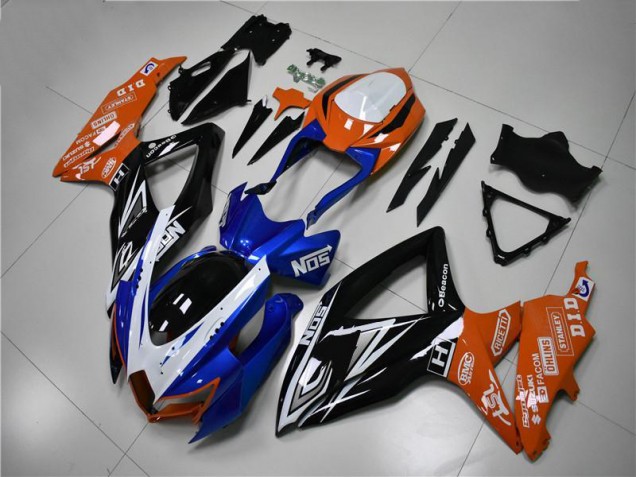 Blue Orange 2008-2010 GSXR 600/750 Motorcycle Fairings Blue Orange 2008-2010 GSXR 600/750 Motorcycle Fairings