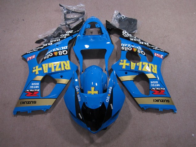 Blue Rizla Q8 Oils 2003-2004 GSXR 1000 Motorcycle Fairings Blue Rizla Q8 Oils 2003-2004 GSXR 1000 Motorcycle Fairings