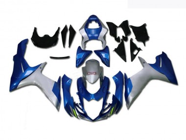 Blue Silver 2011-2021 GSXR 600/750 Motorcycle Fairings