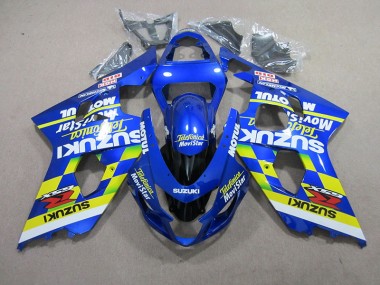 Blue Telefunica Movistar Motul 2004-2005 GSXR 750 Motorcycle Fairings