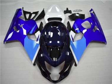 Blue White 2004-2005 GSXR 600/750 Motorcycle Fairings