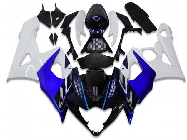 Blue White 2005-2006 GSXR 1000 Motorcycle Fairings