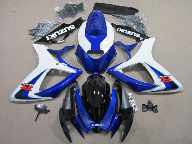 Blue White 2006-2007 GSXR 600 Full Motorcycle Fairing Kits