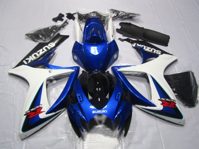 Blue White 2006-2007 GSXR 600 Motorcycle Fairing Blue White 2006-2007 GSXR 600 Motorcycle Fairing