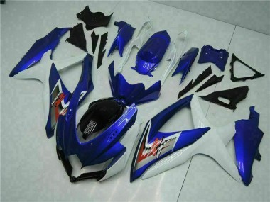 Blue White 2008-2010 GSXR 600/750 Full Motorcycle Fairing Kits