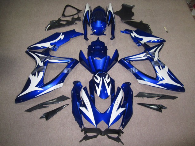 Blue White 2008-2010 GSXR 600 Motorcycle Fairings Blue White 2008-2010 GSXR 600 Motorcycle Fairings
